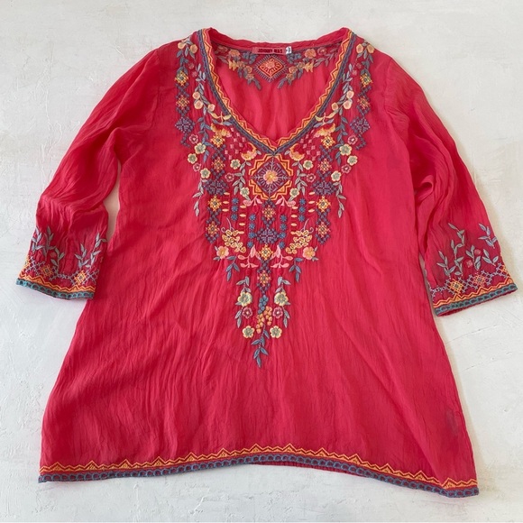 JOHNNY WAS RYLEIGH EMBROIDERED BLOUSE Size XS - Picture 2 of 9